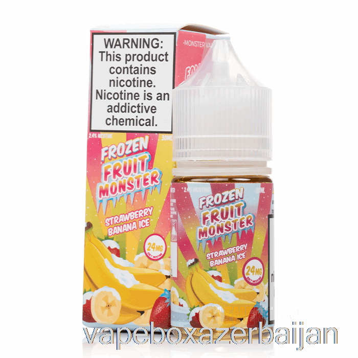 Vape Smoke ICE Strawberry Banana - Frozen Fruit Monster Salts - 30mL 24mg